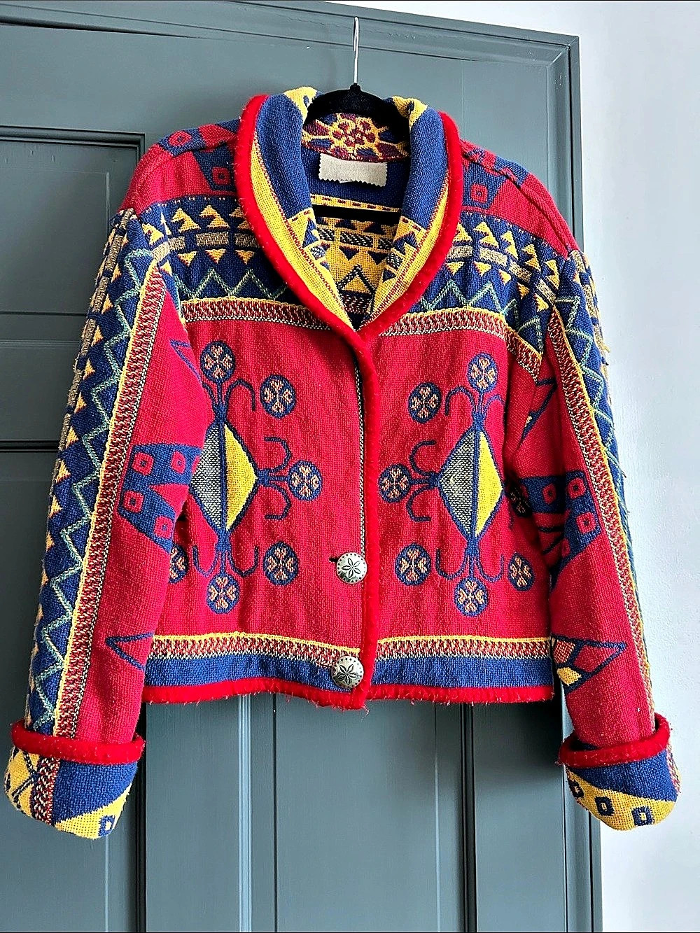 Women's Geometric Southwest Western Tapestry Pattern Jacket